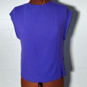 Vintage Evan Picone angora royal blue sweater L…